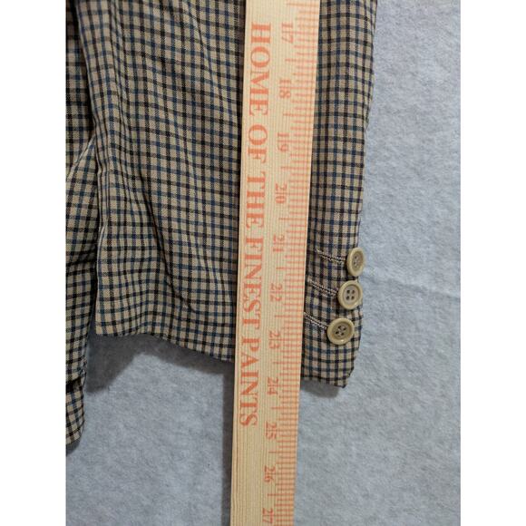 Vintage El Corte Ingles Sport Coat Men Small Plaid Lined Two-Button Suit‎ Jacket - Picture 7 of 9